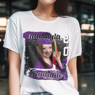 Cute Family Graduation Personalised Photo and Name T-Shirt