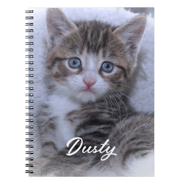 Cute Family Kitten Photo Notebook (Front)