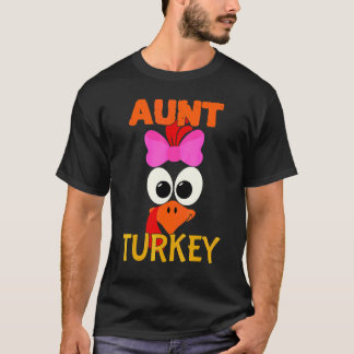 Cute Family Matching Aunt Turkey Aunty Grandaunt T T-Shirt