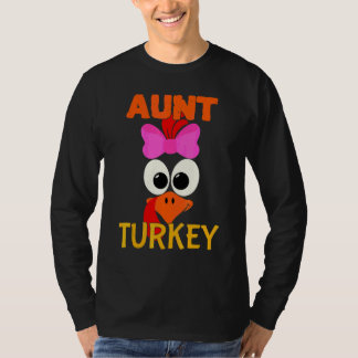 Cute Family Matching Aunt Turkey Aunty Grandaunt T T-Shirt