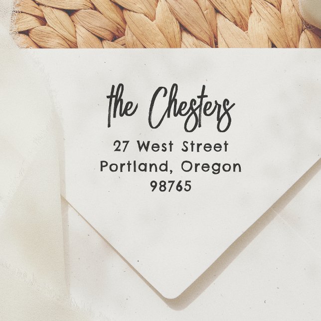 Cute Family Name & Address Self-inking Stamp (Creator Uploaded)