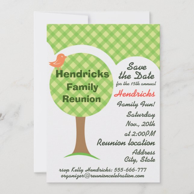 Cute family reunion invitation. invitation (Front)