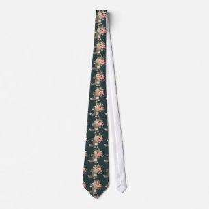 Cute Famished Cartoon Wolf Tie