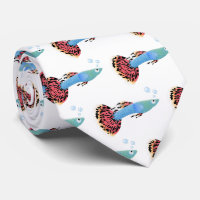 Cute fancy guppy tropical fish cartoon