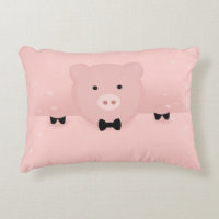 Cute Fancy Pink Pig with Bow Tie