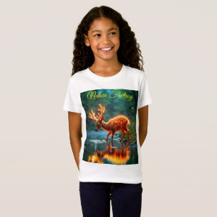 Cute fantasy deer glow luminous wildlife T-Shirt