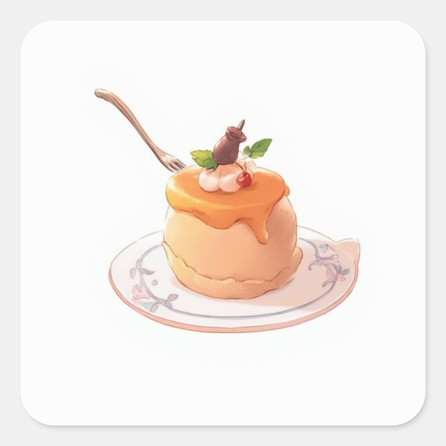 Cute Fantasy Design Square Sticker (Front)