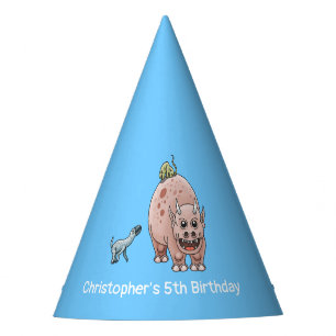 Cute Fantasy Dinosaurs Party Hat
