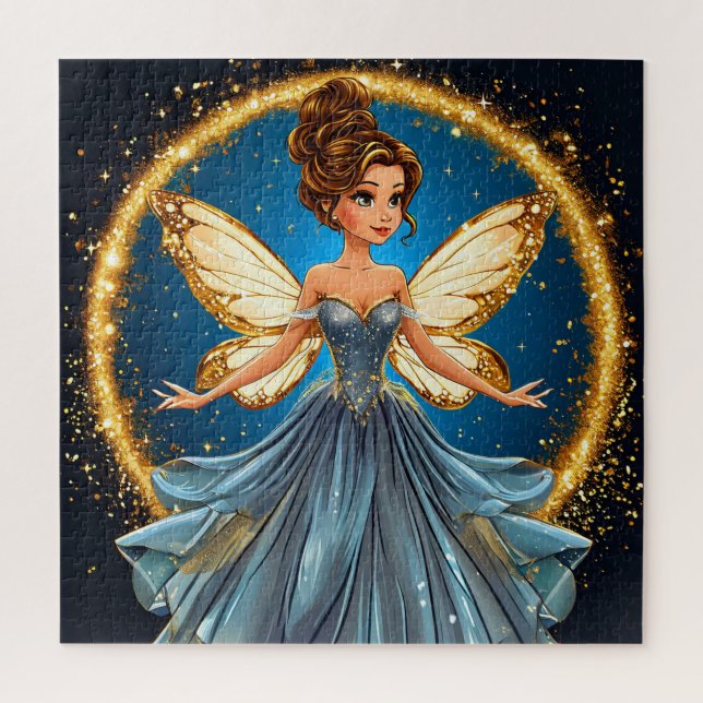 Cute Fantasy Fairy Enchanted Magical Gift Idea Jigsaw Puzzle (Vertical)