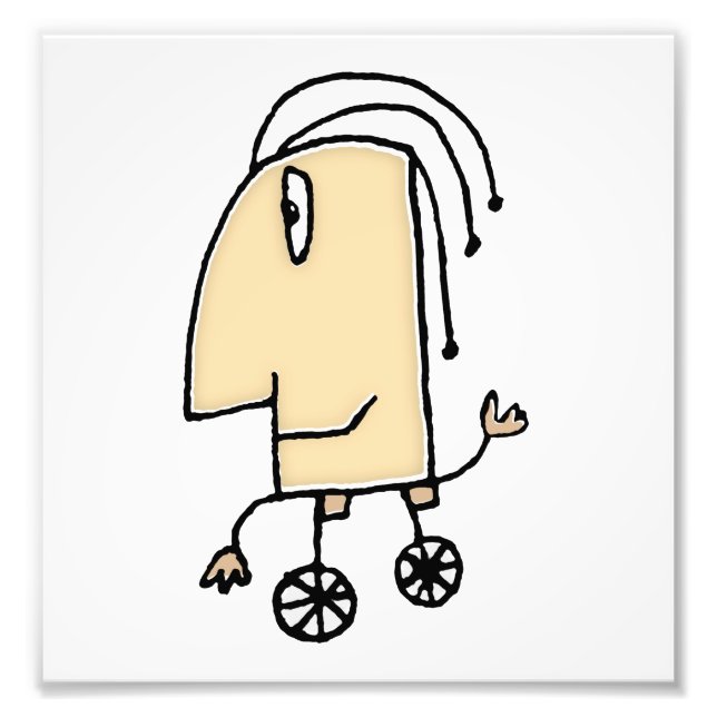 Cute fantasy toy sketchy drawing photo print (Front)