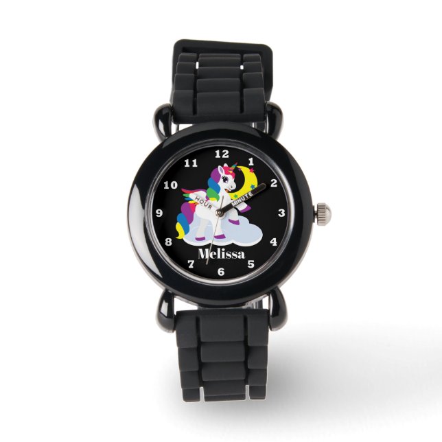 Cute fantasy unicorn add name watch (Front)