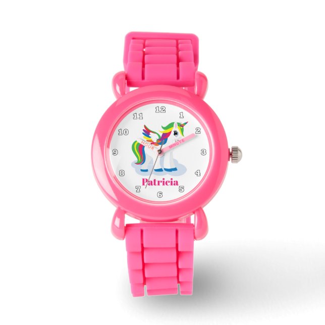 Cute Fantasy unicorn add name watch (Front)
