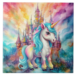 cute fantasy unicorn girls tile