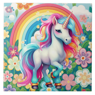cute fantasy unicorn girls tile