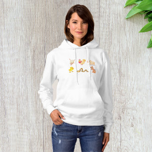 Cute Farm and Pet Animals Hoodie