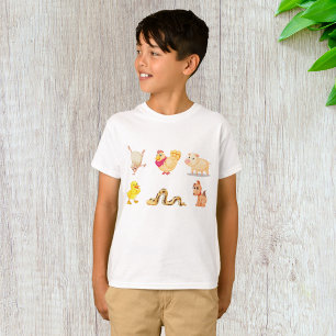 Cute Farm and Pet Animals T-Shirt