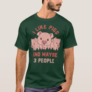 Cute Farm Animal Pig Lover Funny Farmer Piglet Pig T-Shirt