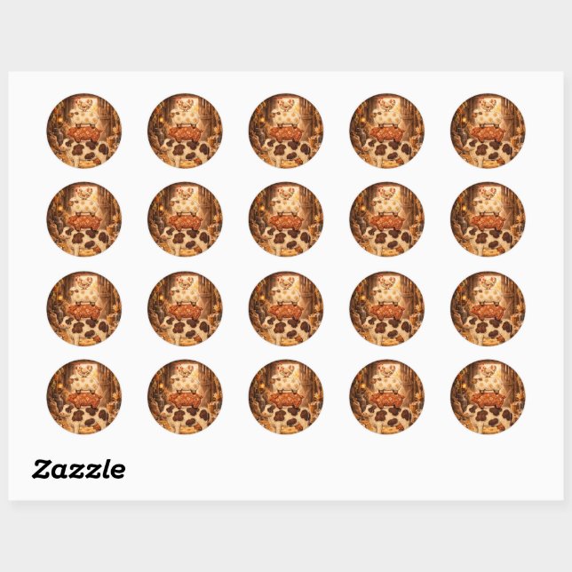 Cute Farm Animal Stack Rustic Country Art  Classic Round Sticker (Sheet)