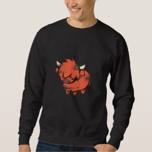 Cute Farm Animal Toddlers Kids Scottish Highland C Sweatshirt