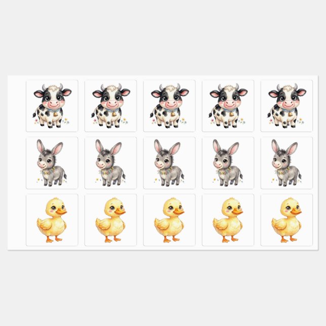 Cute Farm Animals (Sheet)