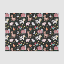 Cute Farm Animals Barnyard Black