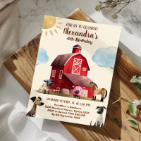 Cute Farm Animals Birthday Party Barnyard Bash