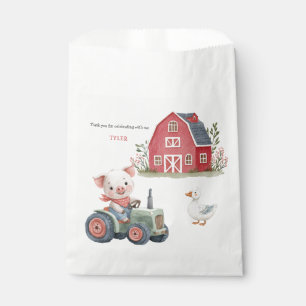 Cute Farm Animals Pig Barnyard Birthday Party Favour Bags