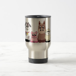 Cute farm animals travel mug