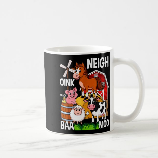 Cute Farm Animals With Sounds  Coffee Mug (Right)