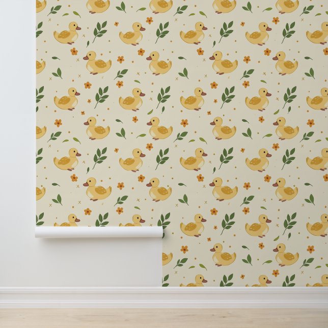 Cute Farm Baby Animals with Boho Florals #4 Wallpaper (Application)