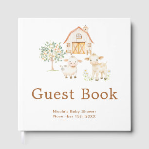 Cute Farm Barn Baby Shower Guest Book
