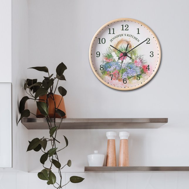Cute Farm Flowers Basket, Custom Wall  Clock (Creator Uploaded)