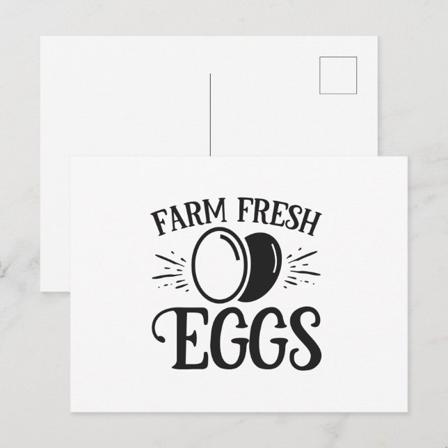 Cute Farm fresh eggs word art  Postcard (Front/Back)