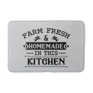 Cute Farm fresh homemade kitchen Bath Mat