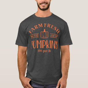 Cute Farm Fresh Pumpkins Happy Autumn Fall Season  T-Shirt