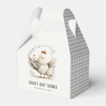 Cute Farm Mum and Baby Chick Floral Baby Shower