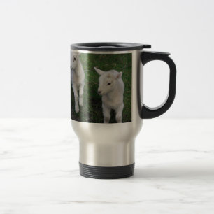 Cute Farm Ranch Baby Twins Sheep Lamb Travel Mug