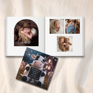 Cute Farm-Themed Baby photo book keepsake 