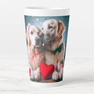 Cute farmer couple valentine's day latte mug
