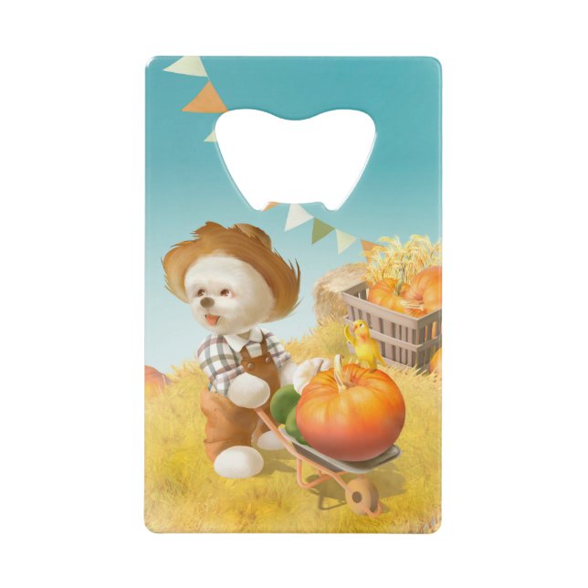 Cute Farmer Dog with Pumpkin (Front)