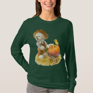 Cute Farmer Dog with Pumpkin T-Shirt