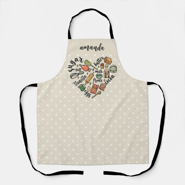 Cute Farmhouse Kitchen Utensils Kitchen Apron (Front)