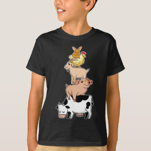 Cute Farming Animals - Vegan - Vegetarian - Be Kin T-Shirt