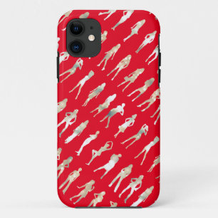 Cute fashion silhouette girls patterns iPhone 11 case