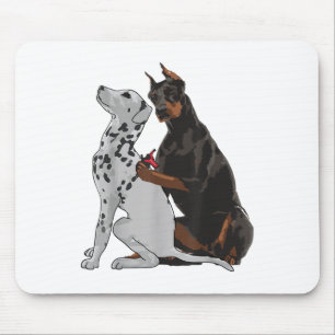 Cute Fashionable Doberman Tattooing Dalmatian Dog Mouse Pad