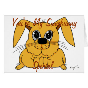 Cute Fat Bunny "Somebunny Special" Marry Me Card