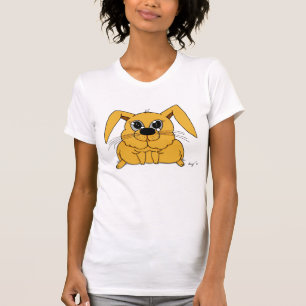 Cute Fat Bunny Womens Casual Scoop T-Shirt