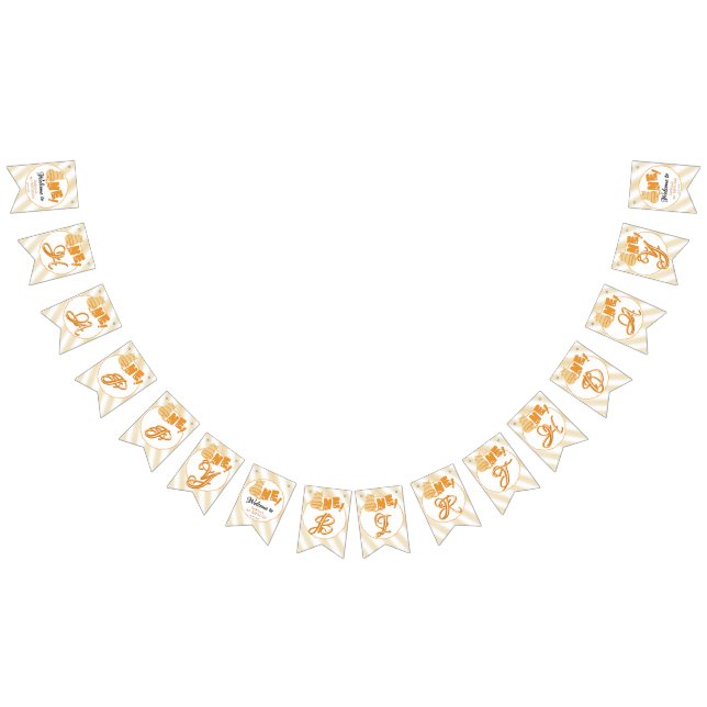Cute Fat Orange Cat 1st Birthday Bunting (All)