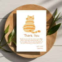 Cute Fat Orange Cat Baby Shower