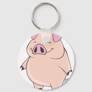 Cute Fat Pig Key Ring